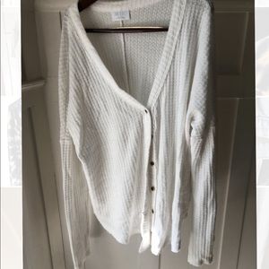 white cardigan